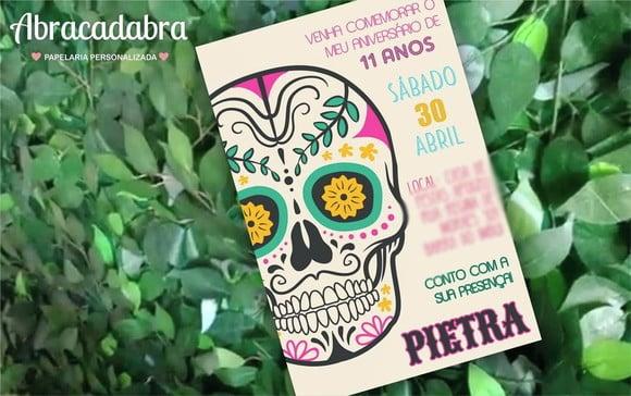 Convite Digital Caveira Mexicana