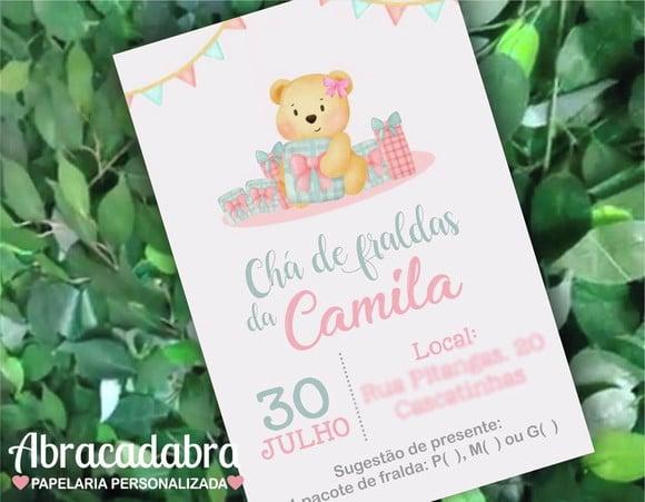 Convite Digital Chá de Bebê Menina