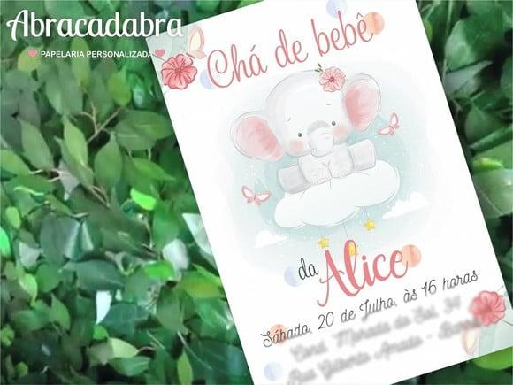 Convite Digital Chá de Bebê Menina