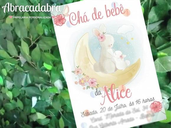 Convite Digital Chá de Bebê Menina