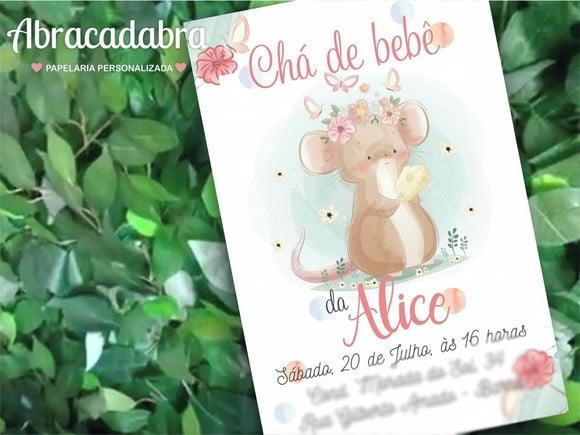 Convite Digital Chá de Bebê Menina