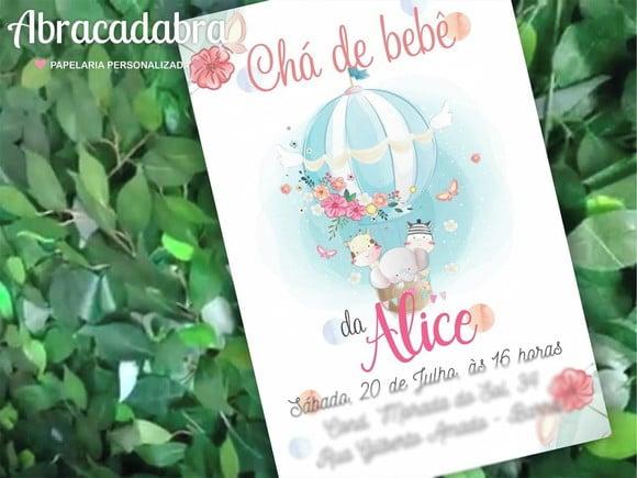Convite Digital Chá de Bebê Menina
