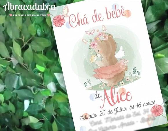 Convite Digital Chá de Bebê Menina