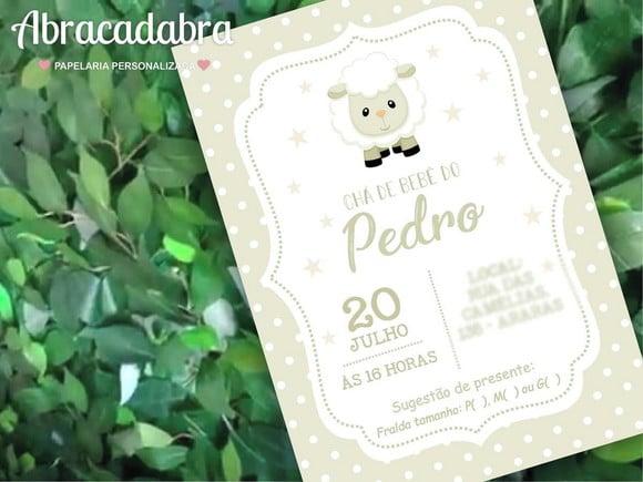Convite Digital Chá de Bebê Menino