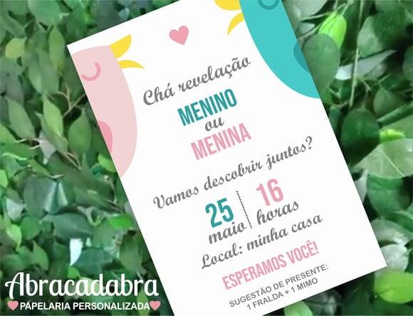 Convite Digital Chá Revelação