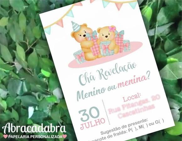 Convite Digital Chá Revelação