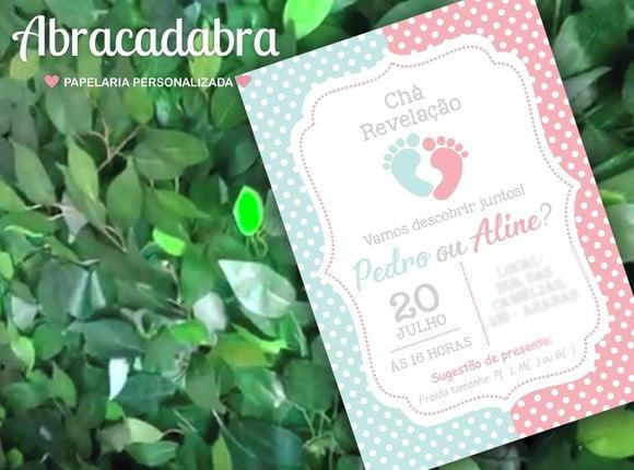 Convite Digital Chá Revelação