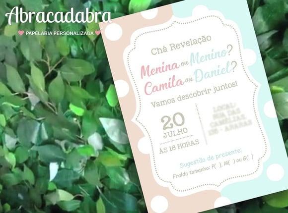 Convite Digital Chá Revelação