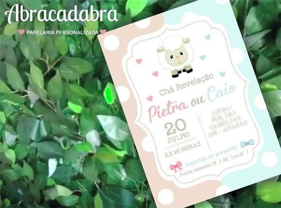 Convite Digital Chá Revelação