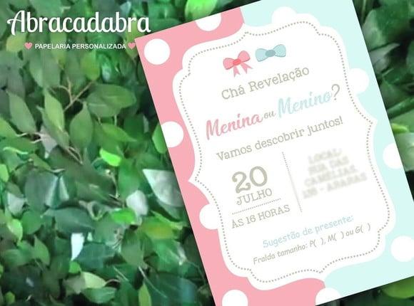 Convite Digital Chá Revelação