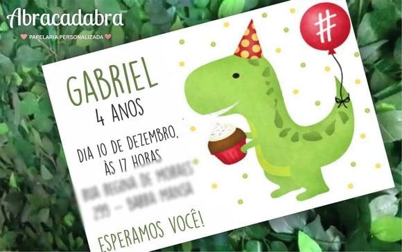 Convite Digital Dinossauro