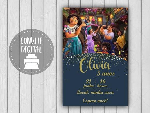 Convite Digital Encanto Disney