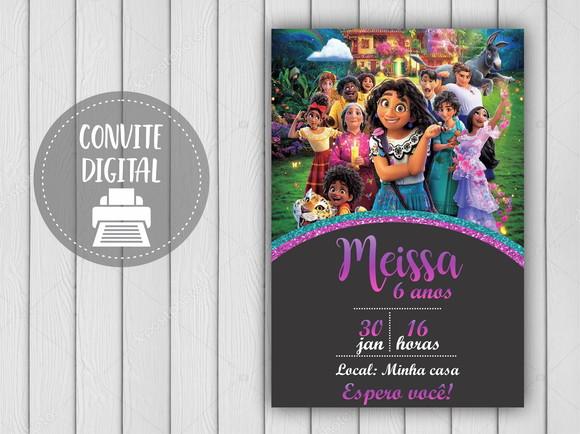Convite Digital Encanto Disney