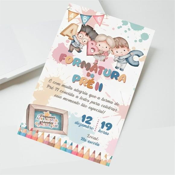 Convite Digital Formatura Infantil Abc