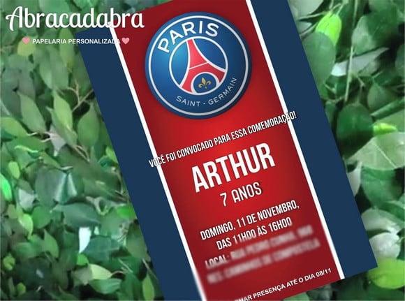Convite Digital Psg Paris Saint Germain