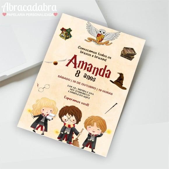 Convite Digital Harry Potter