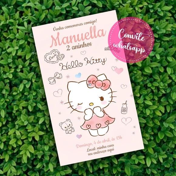 Convite Digital Hello Kitty