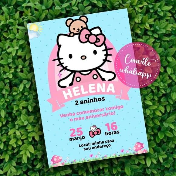 Convite Digital Hello Kitty
