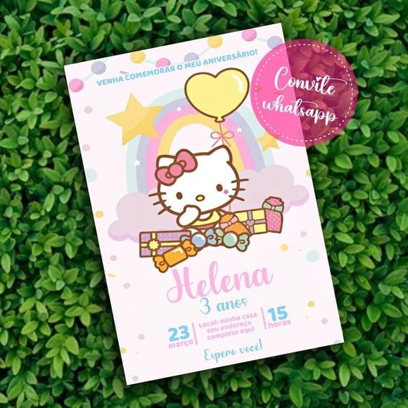 Convite Digital Hello Kitty
