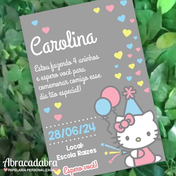 Convite digital Hello Kitty