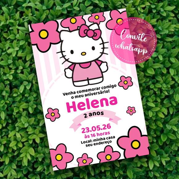 Convite Digital Hello Kitty