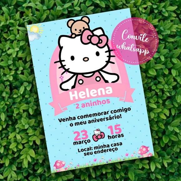 Convite Digital Hello Kitty