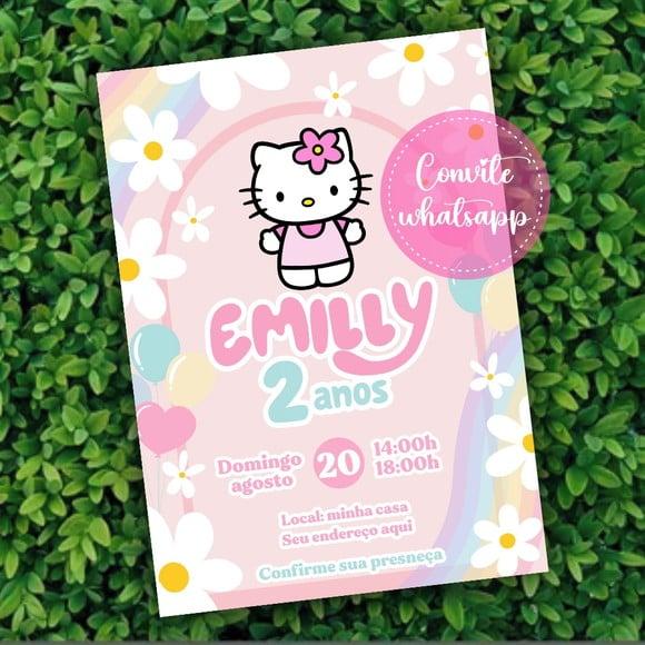 Convite Digital Hello Kitty
