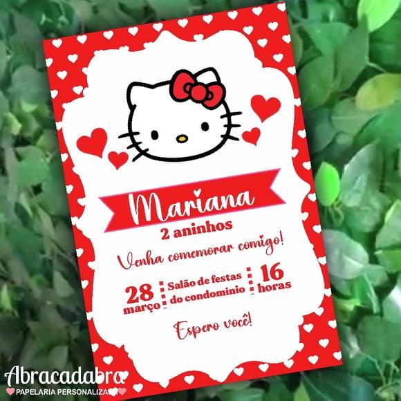 Convite Digital Hello Kitty