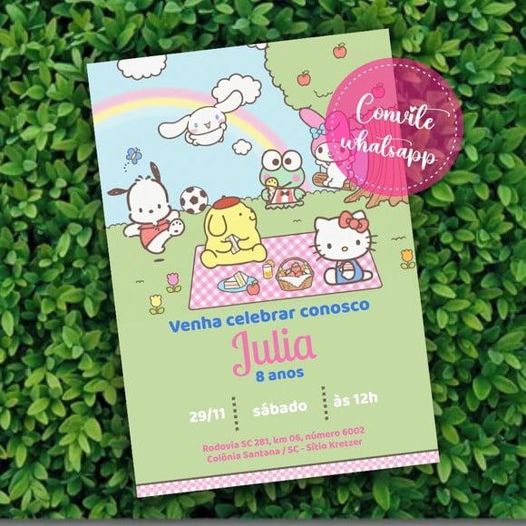 Convite Digital Hello Kitty Piquenique