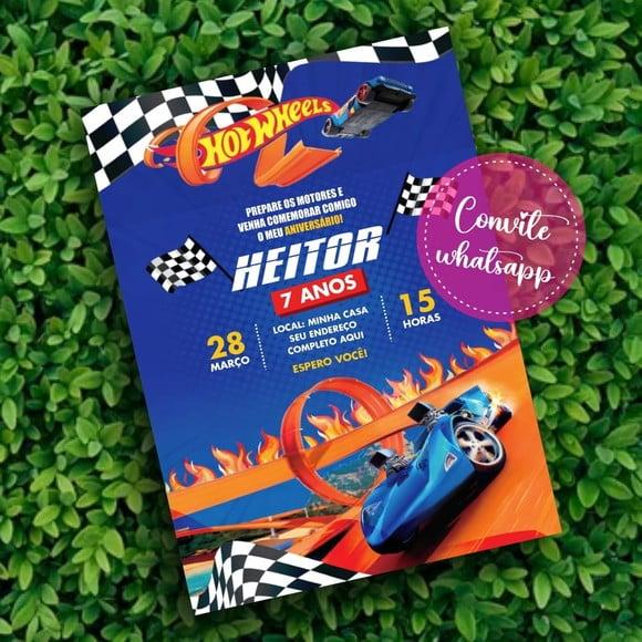 Convite Digital Hot Wheels