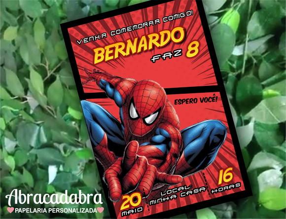 Convite Digital Homem Aranha Spidey