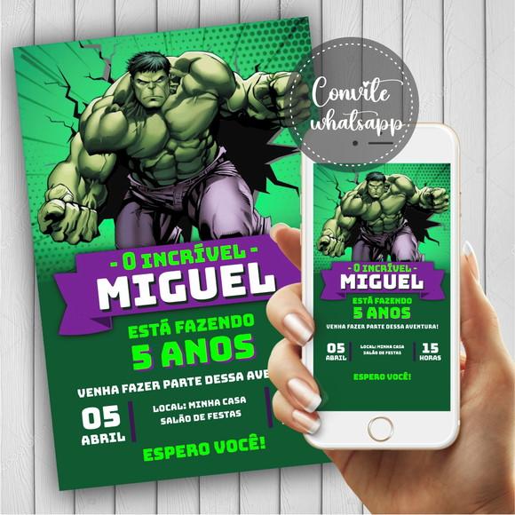Convite Digital Hulk