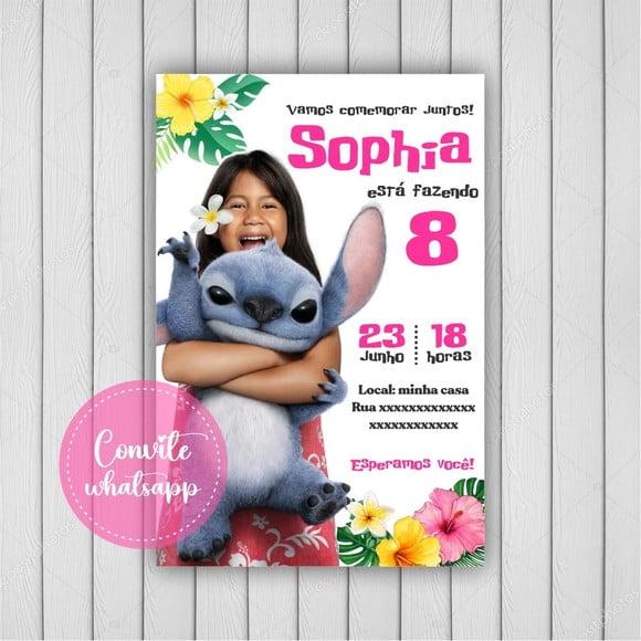 Convite Digital Lilo e Stitch 29