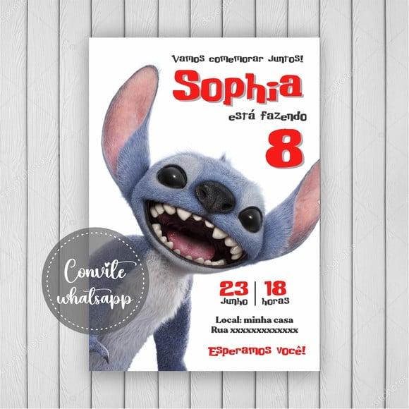 Convite Digital Lilo e Stitch 31