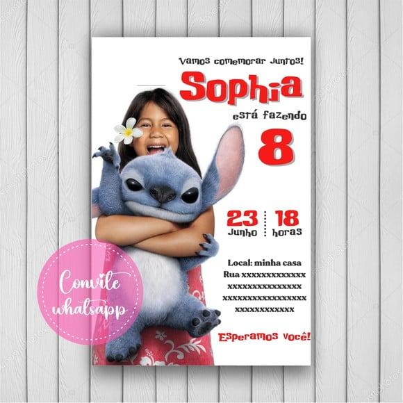 Convite Digital Lilo e Stitch 30