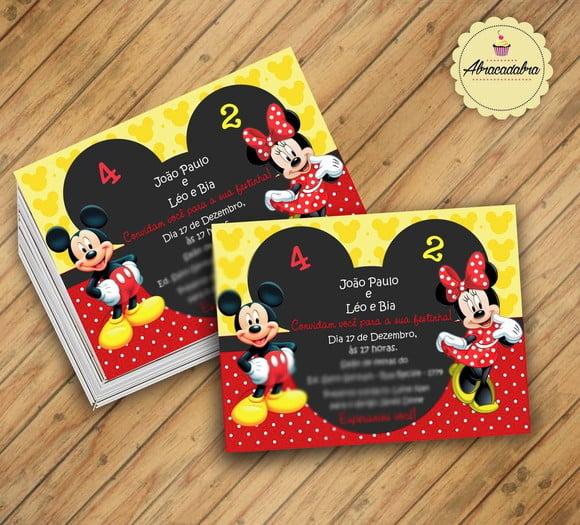 Convite Digital Mickey E Minnie