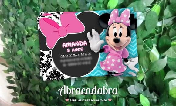 Convite Digital Minnie Rosa