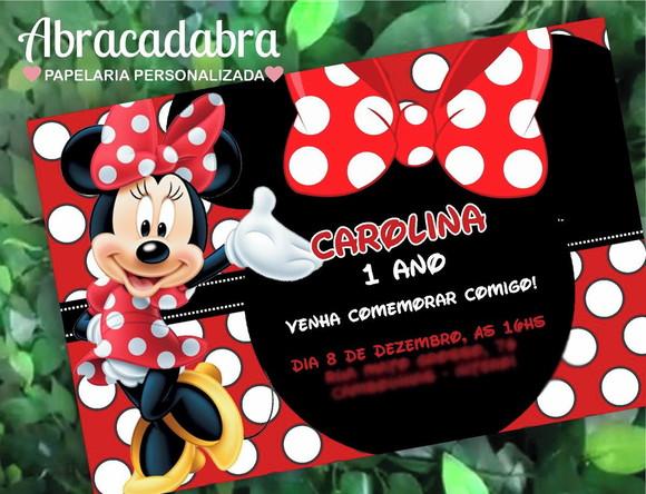 Convite Digital Minnie Vermelha