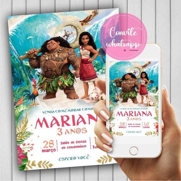Convite Digital Moana 2