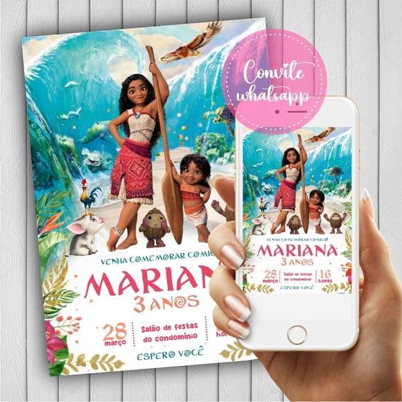 Convite Digital Moana 2