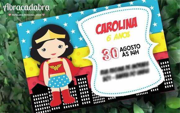 Convite Digital Mulher Maravilha