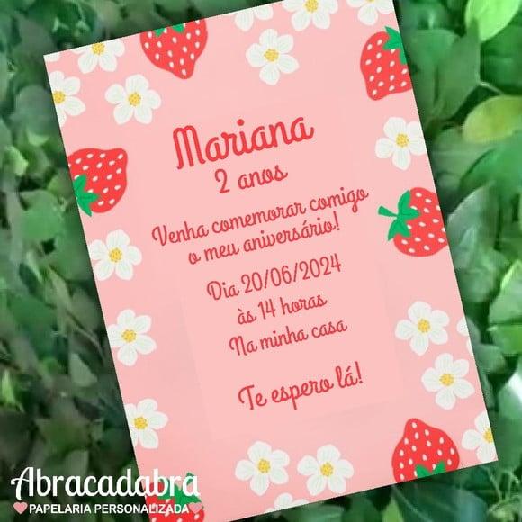 Convite Digital Morango