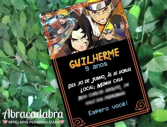 Convite Digital Naruto