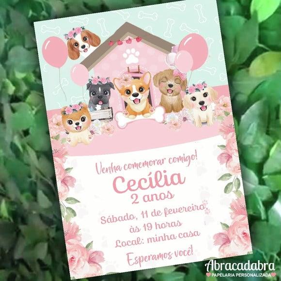 Convite Digital Pets Menina