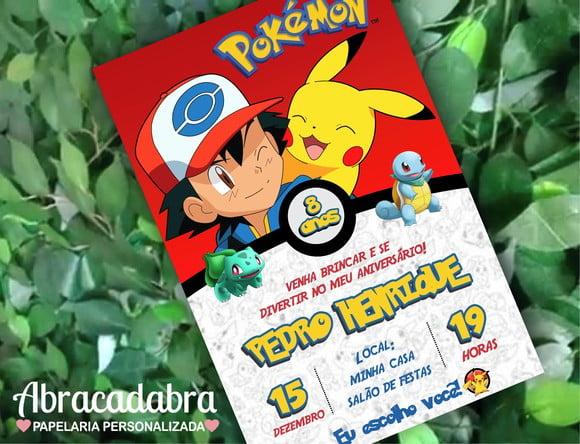Convite Digital Pokemon