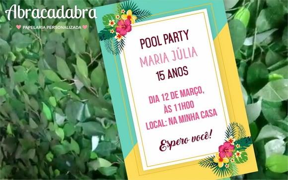 Convite Digital Pool Party