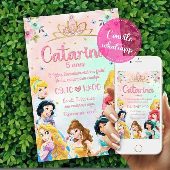 Convite Digital Princesas Disney 19