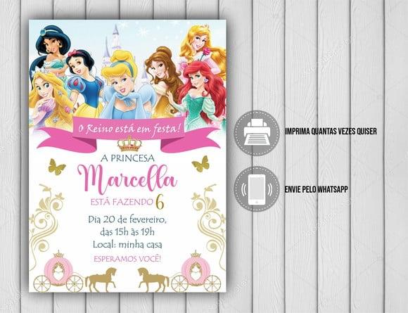 Convite Digital Princesas Disney 17