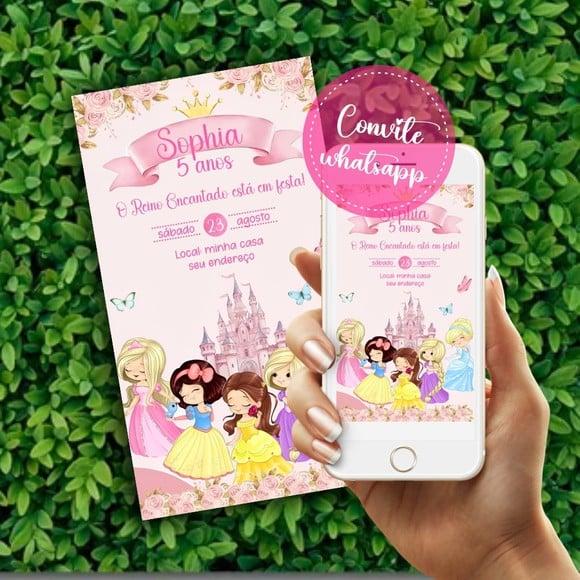 Convite Digital Princesas Disney 28