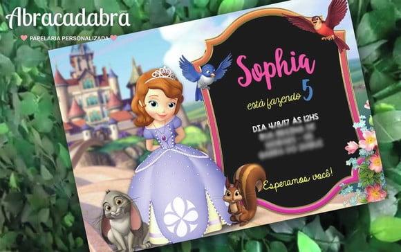 Convite Digital Princesinha Sofia